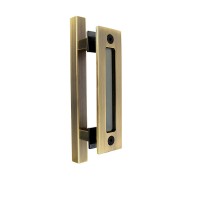 High Quality Square Barn Door Handle Finger Pull Sliding Pull and Flush Door Handle Set