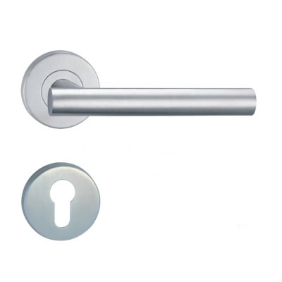 Brushed oem stainless steel SS hollow tube fire exit lever door handle lock set